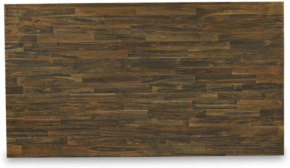 East West Furniture V677EL121-9 9 Piece Dining Set Includes a Rectangle Dining Room Table with V-Legs and 8 Blue Linen Fabric Upholstered Parson Chairs, 40x72 Inch, Multi-Color