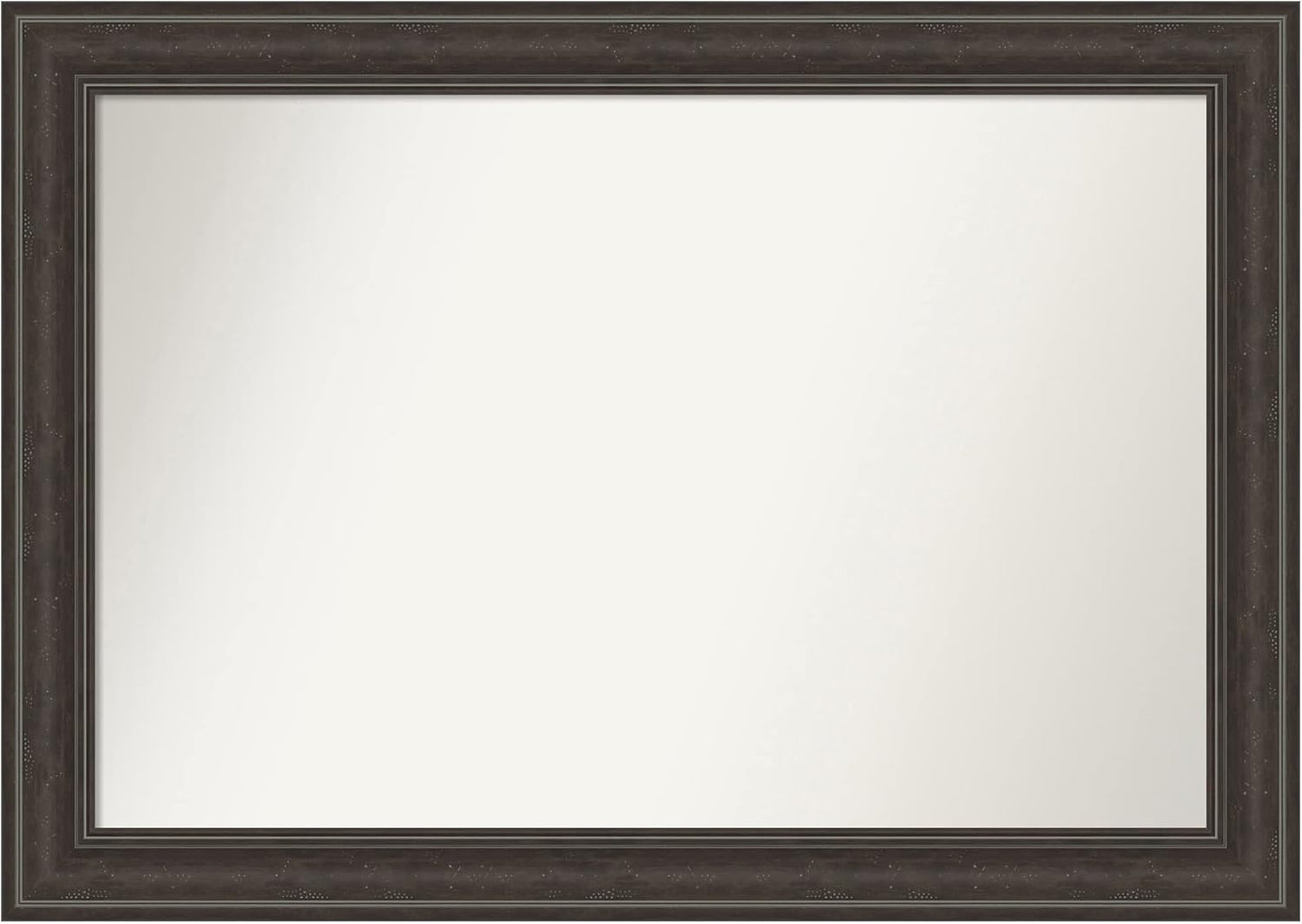 Amanti Art Brown Bathroom Mirror for Over Sink, 30x42 Shipwreck Greywash Rectangle Vanity Mirror, Large Traditional Frame, Hangs Horizonally and Vertically, Bathroom Wall Decor, Non-Beveled Edge