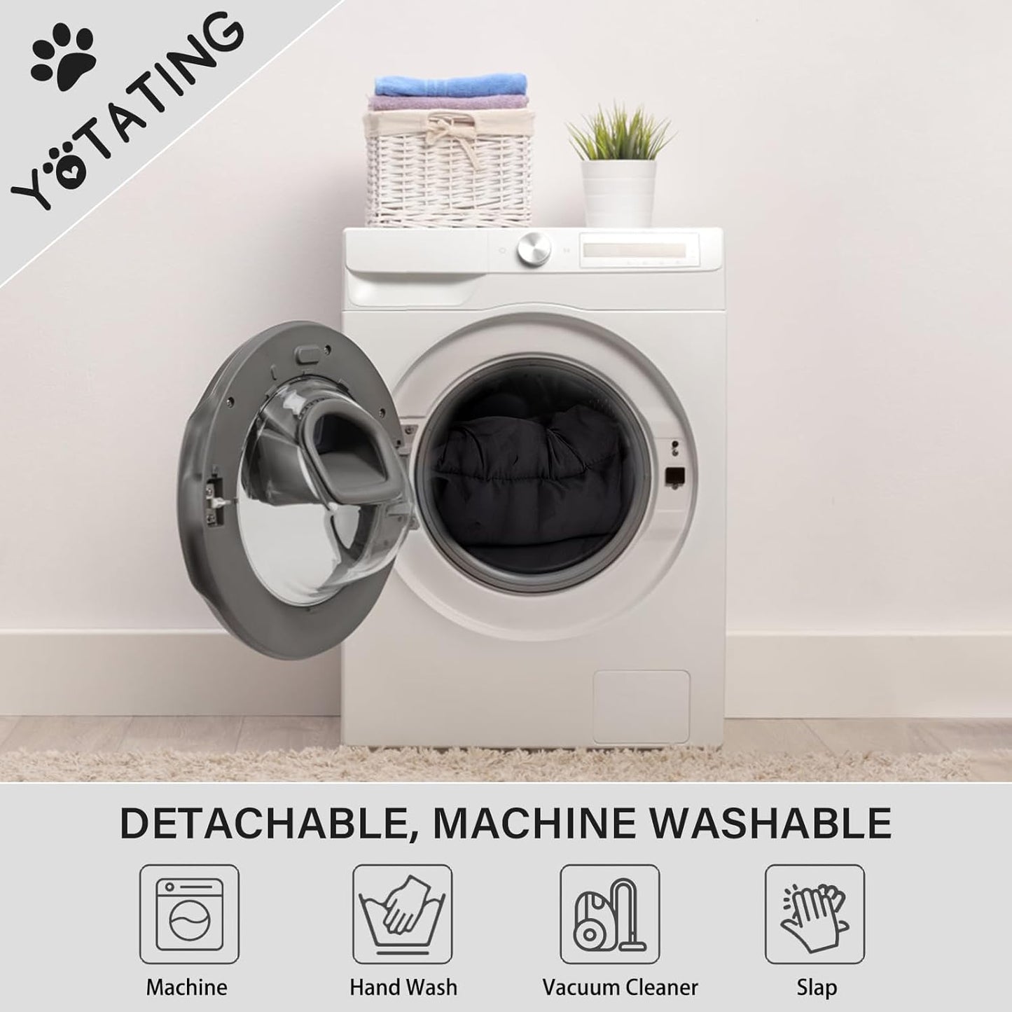 Lazy Chair with Ottoman, Comfy Reading Chair with Footstool & Pillow Modern Lounge Chair with Armrests & Side Pocket for Living Room, Bedroom, Dorm Room，Black