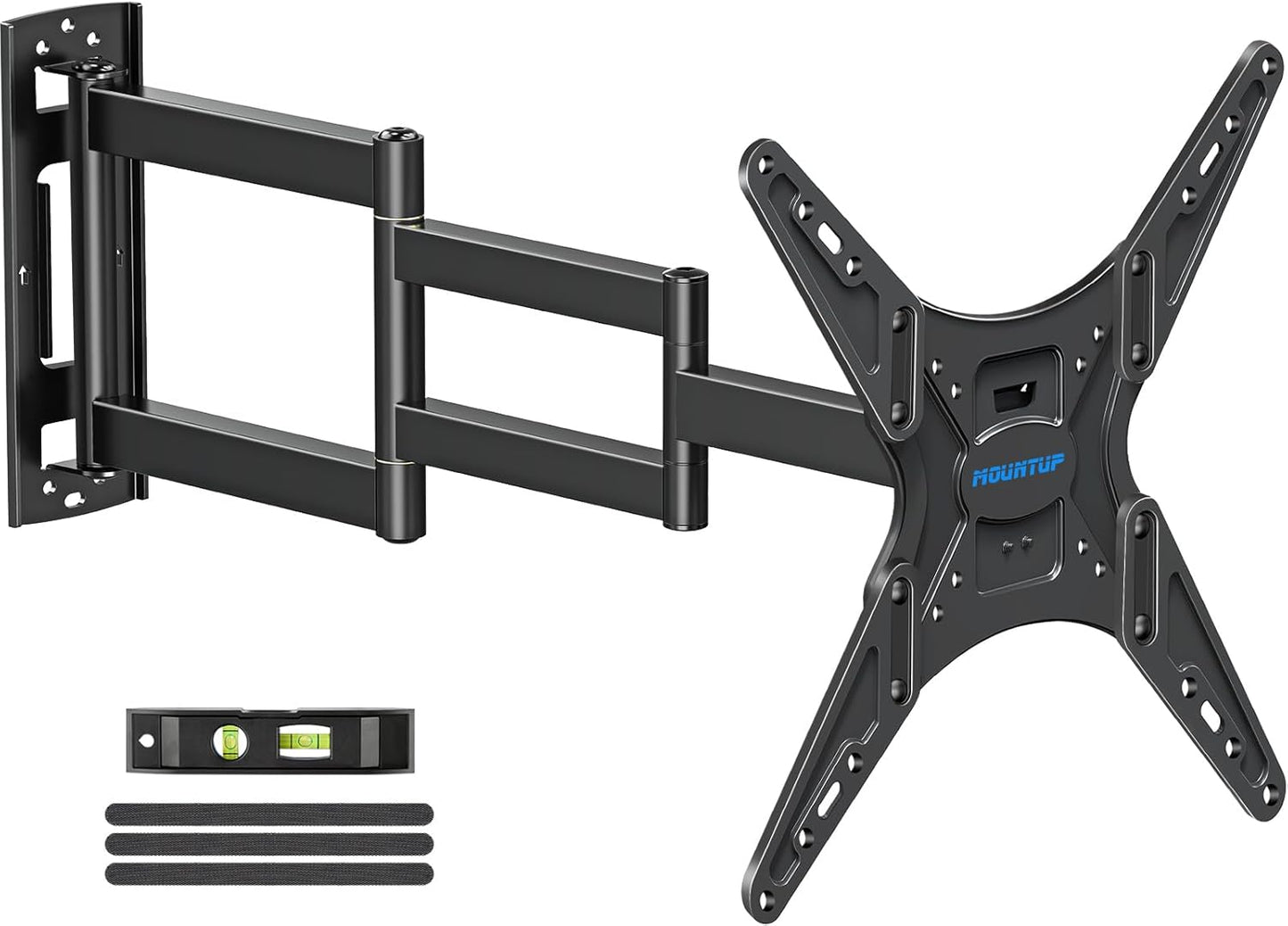 MOUNTUP Corner TV Wall Mount for Most 26-65 Inch TVs, Long Arm TV Mount with 30 Inch Extension Arm, Smooth Swivel Tilt Single Stud Full Motion Bracket Max VESA 400x400mm, 77 lbs Heavy Duty, MU0057
