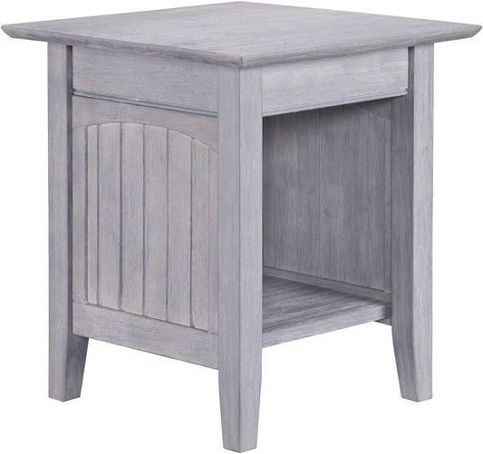 Atlantic Furniture Nantucket End Table, Driftwood, 20" x 20"