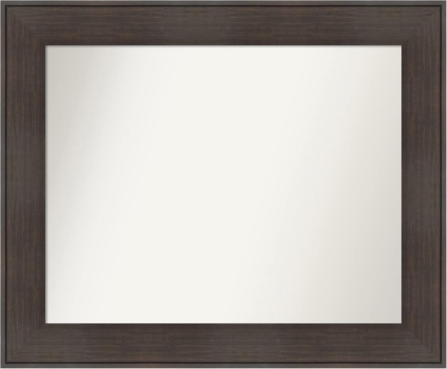 Amanti Art Bronze Bathroom Mirror for Over Sink, 26x32 William Mottled Bronze Narrow Rectangle Vanity Mirror, Large Casual Frame, Hangs Horizonally and Vertically, Bathroom Wall Decor, Non-Beveled