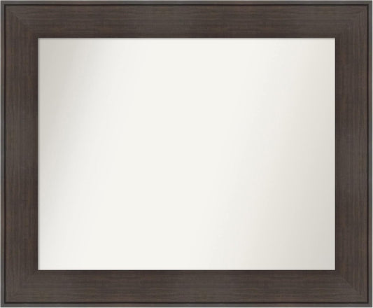 Amanti Art Bronze Bathroom Mirror for Over Sink, 26x32 William Mottled Bronze Narrow Rectangle Vanity Mirror, Large Casual Frame, Hangs Horizonally and Vertically, Bathroom Wall Decor, Non-Beveled