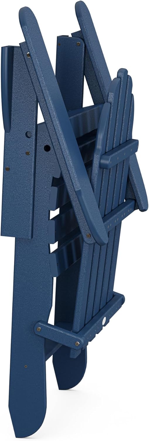 POLYWOOD AD5030NV Classic Folding Adirondack Chair, Navy