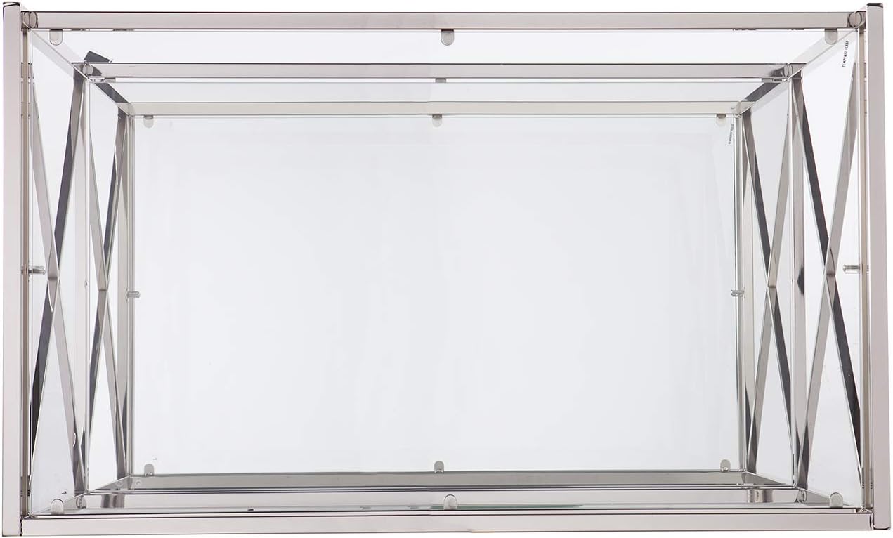 SEI FURNITURE Southern Enterprises Maxton Bar cart, Polished Silver