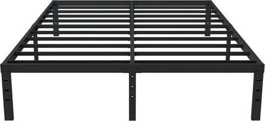 16 Inch Queen Bed Frame No Box Spring Required, Metal Platform Queen Size Bed Frames with 14 Inch Storage, 3,500 lbs Heavy Duty Steel Slats Support, Easy Assembly Mattress Foundation