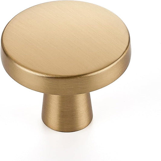 Ravinte 15 Pack Drawer Pulls 1-1/4 Inch Kitchen Cabinet Knobs Solid Round Dresser Drawer Knobs Champagne Bronze Drawer Knobs Dresser Knobs Simple Cabinet Hardware for Cupboard Drawer Pulls