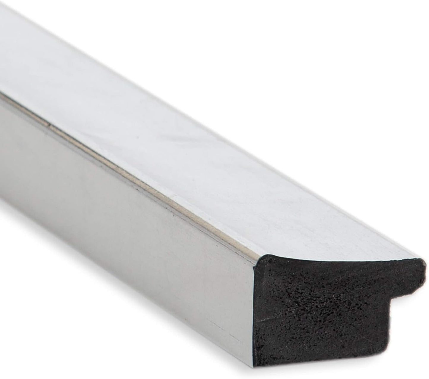 Amanti Art Silver Bathroom Mirror for Over Sink, 32x42 Scratched Wave Chrome Rectangle Vanity Mirror, X-Large Traditional Frame, Hangs Horizonally and Vertically, Bathroom Wall Decor, Beveled Edge