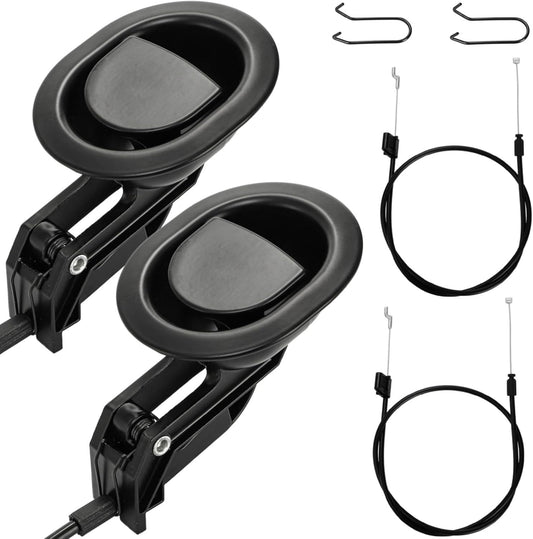 2 Sets of Metal Recliner Release Pull Handle, Universal Heavy Duty Sofa Release Lever Pull Handle with Cable, Recliners Repair Replacement Parts Fits Most Furniture Recliner Couch Sofa Chair