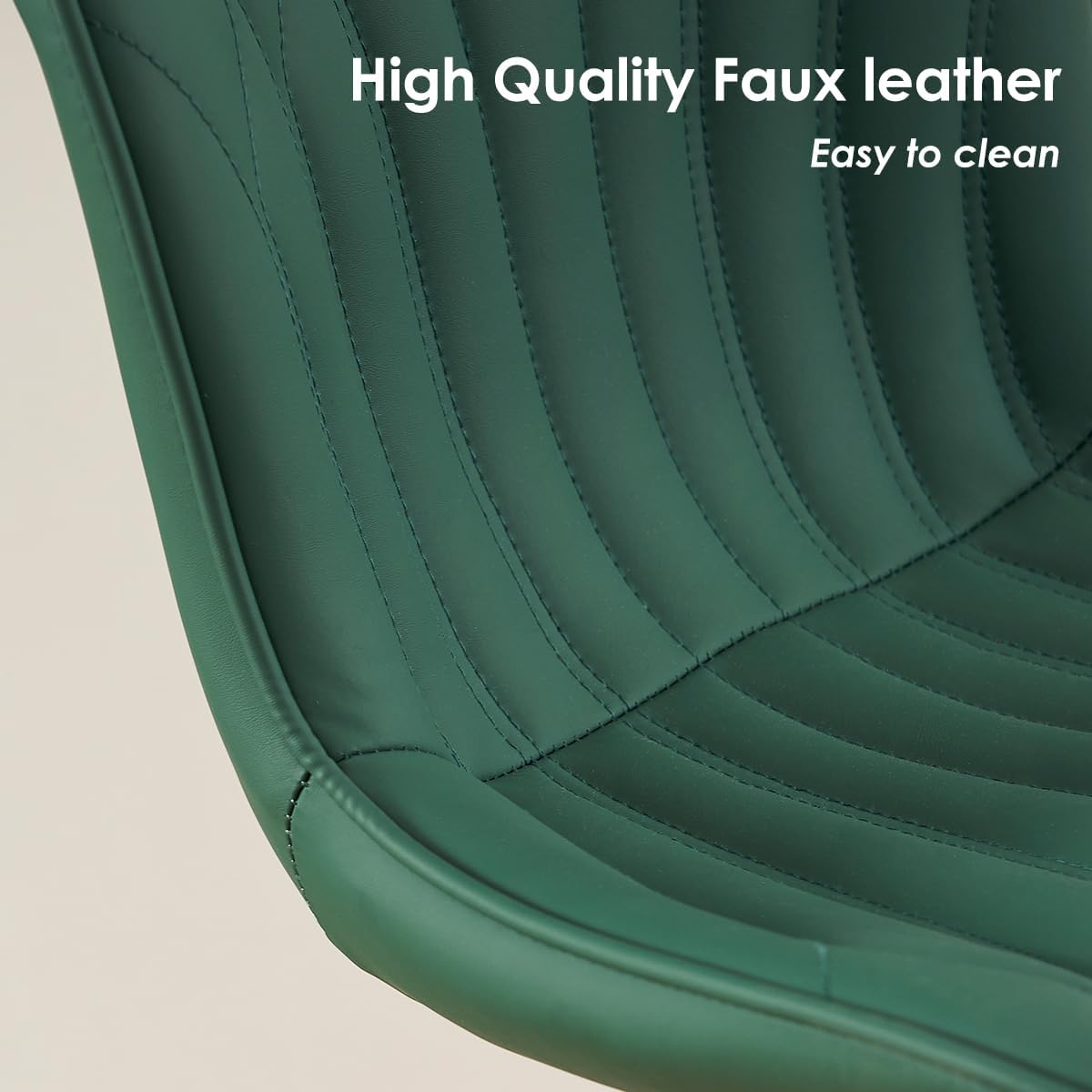 YOUNUOKE Bar Stools Set of 2, Counter Height Stools for Kitchen, 24 inch Swivel Barstools, Adjustable Island Chairs with Back, Dark Green