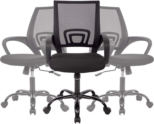 BestOffice Office Chair Desk Chair Mesh Computer Chair Back Support Modern Executive Adjustable Arms Rolling Swivel Chair for Women, Men(3 Pack)