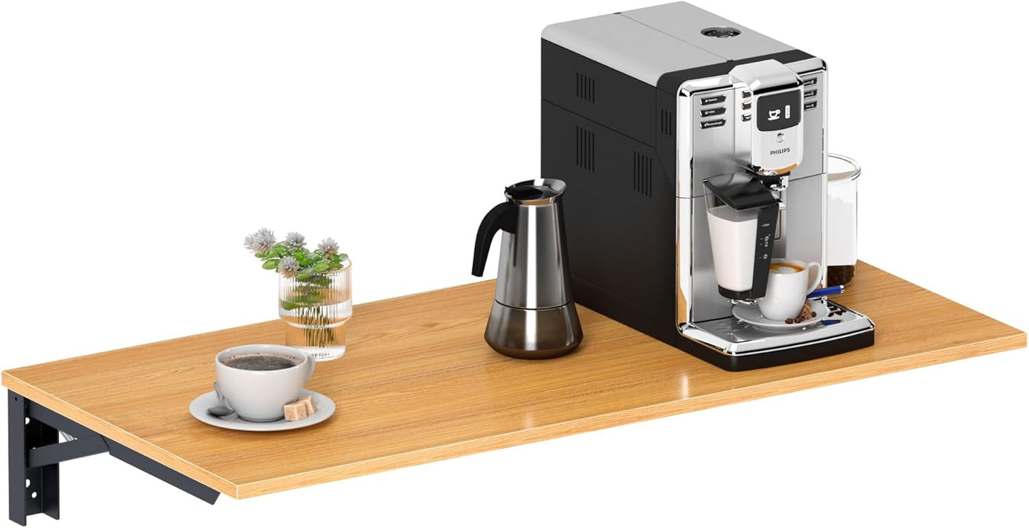 Need Wall Mounted Table - Heavy Duty Small Fold Down Desk Length 36" Width 20" Perfect Addition to Garage & Shed/Home Office/Laundry/Home Bar/Kitchen & Dining Room AC15BB(9050)