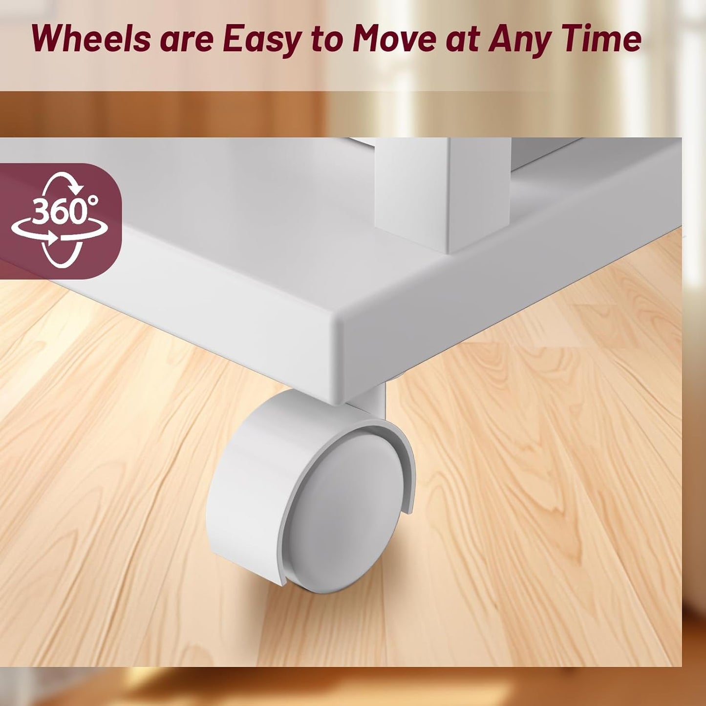 Side Table Set of 2,Side Table with Charging Station and Drawer, Narrow End Table with USB Ports and Outlets for Small Space, Living Room, Bedroom and Office, with 4 Wheels