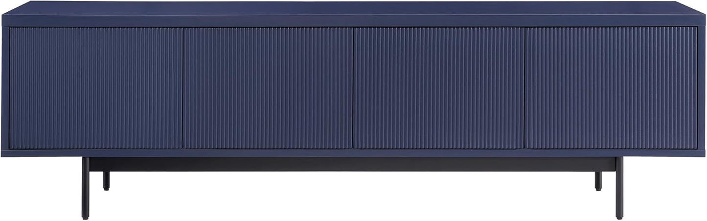 Henn&Hart Rectangular TV Stand for TV's up to 75" in Navy, for Home, Living Room, Bedroom, Entertainment Room, Office