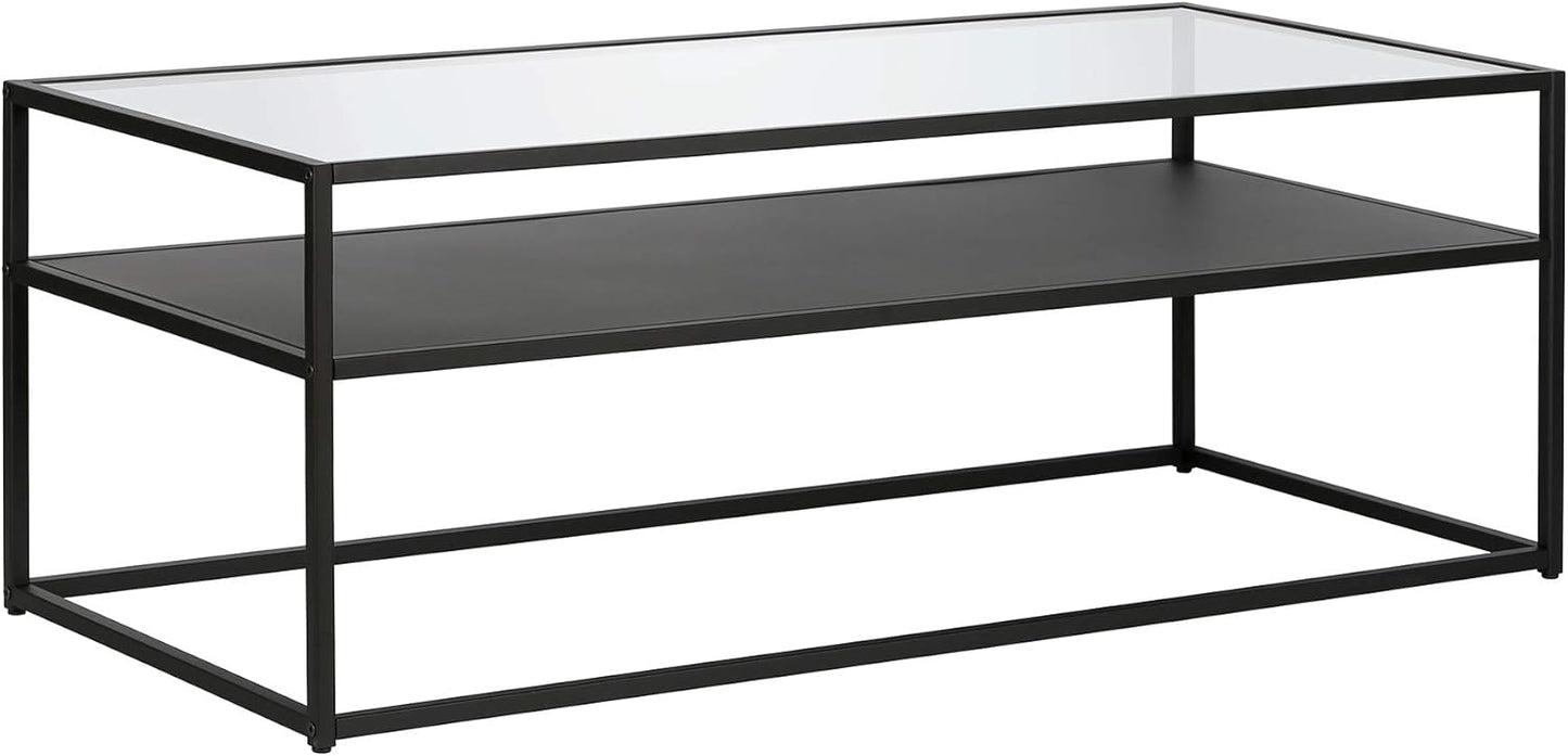 Ada 46'' Wide Rectangular Coffee Table in Blackened Bronze