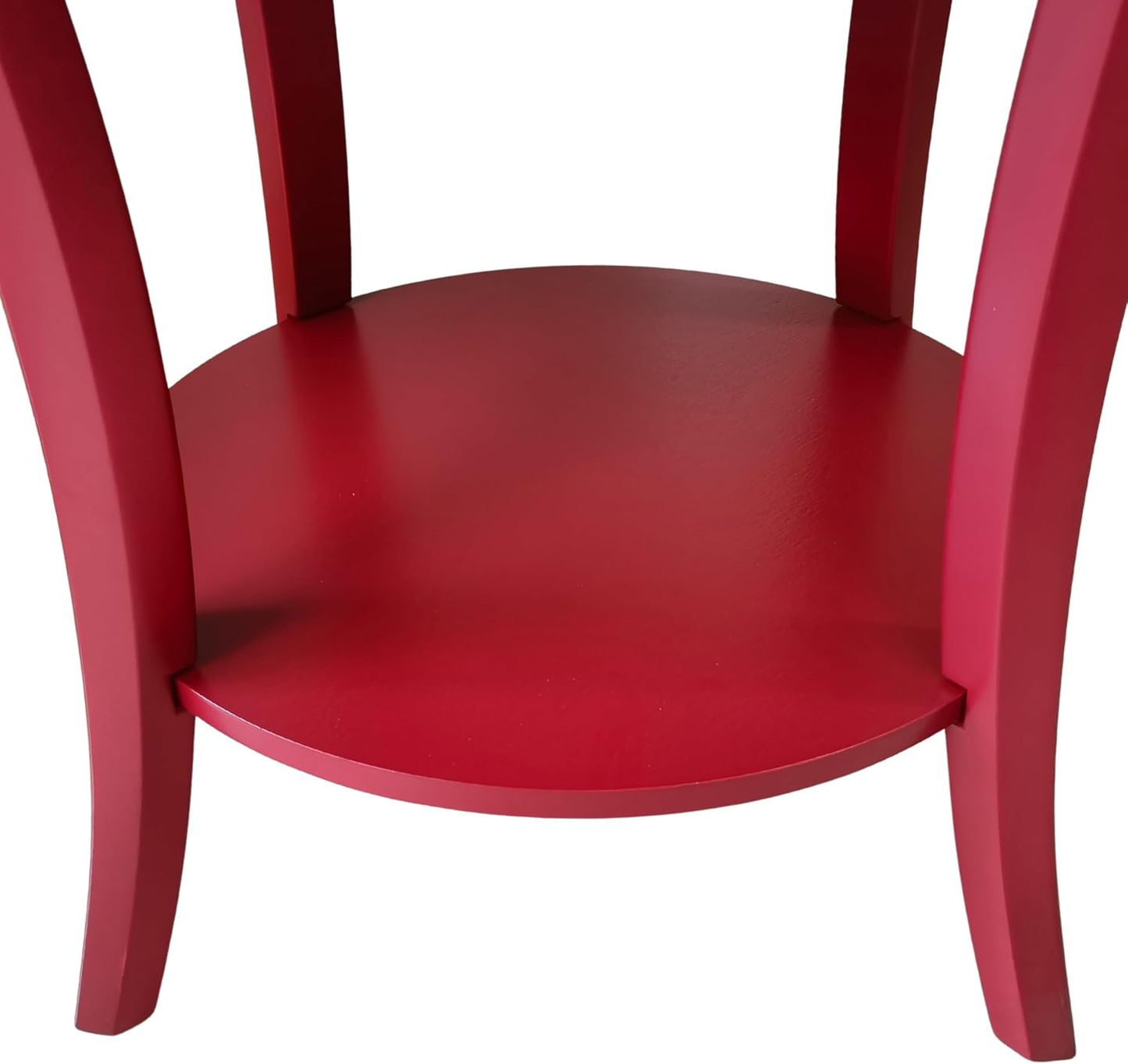 Roundhill Furniture Perth Contemporary Round End Table with Shelf