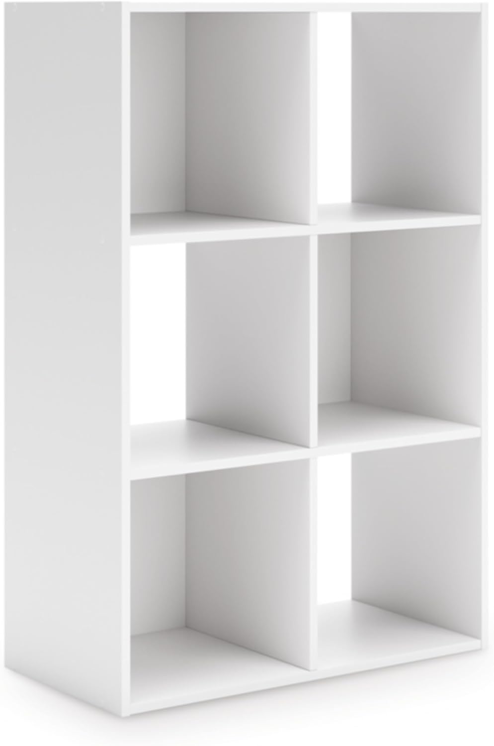 Signature Design by Ashley Onita Modern 3-Tier Floor Standing 6 Cube Organizer for Living Room, White