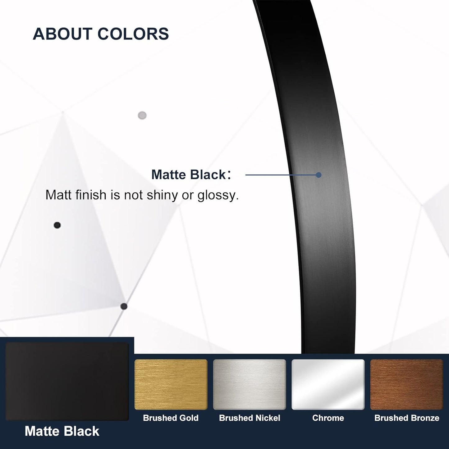 ANDY STAR 36" Black Round Mirror, Black Circle Mirror, 36 inch Round Black Mirror Bathroom, Big Circle Wall Mirror in Metal Frame, Matte Black Vanity Mirror for Entryway, Living Room, Dining Room