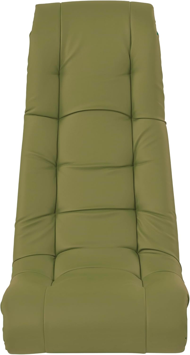 FDP Tufted Floor Rocker for Kids, Teens and Adults; Comfortable, Ergonomic Chair for Reading, Playing Video Games, or Watching TV - Fern Gray, 10488-FG