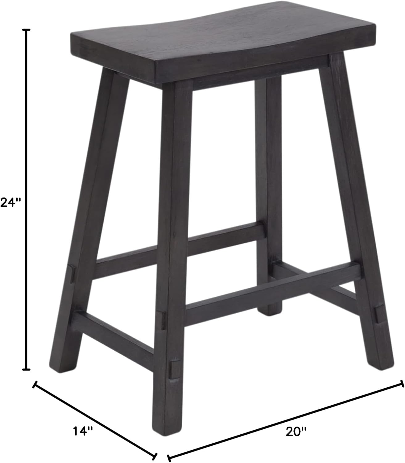 LIBERTY FURNITURE INDUSTRIES, INC. Creations II 24 Inch Sawhorse Counter Stool - Slate