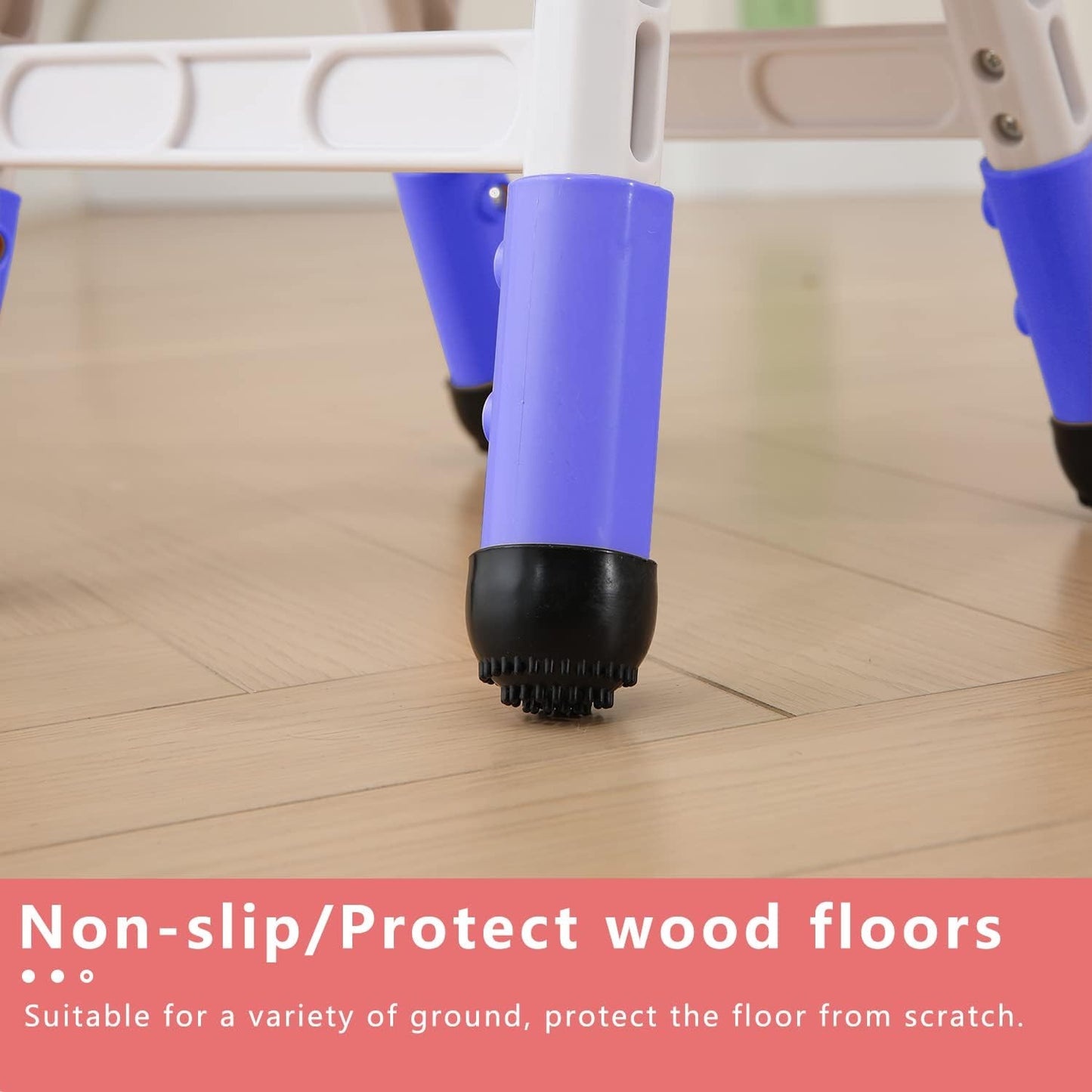 4 Piece Kids Chair Set 3 Levels Adjustable Stackable Kids Chairs Ideal for Playrooms, Schools, Daycares and Homes Washable and Easy to Clean Max Weight 220LB(Navy Blue4piece Set)