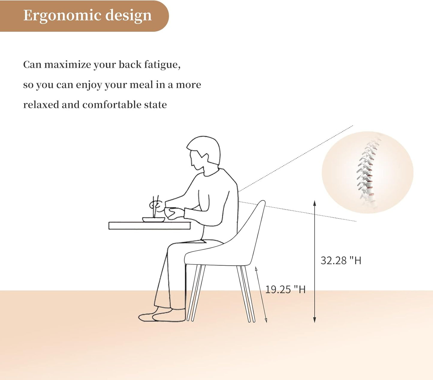 Dining Chairs Set of 2 Ergonomic Living Room Chairs Yellow Kitchen Chairs,Loads Up to 270lbs,Quick Assembly,Dining Room Chairs with Arms for Kitchen,Dining, Bedroom, Living Room