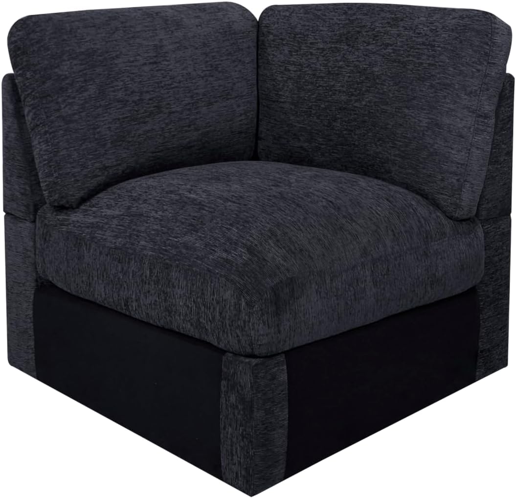 146" Convertible Sectional Sofa Couch,8 Seat Modular Living Room Furniture Sets with 2 Pillows & Movable Ottoman,Chenille Upholstered Cloud Couches,L-Shaped Comfy Sofas,for Living Room,Dark Gray
