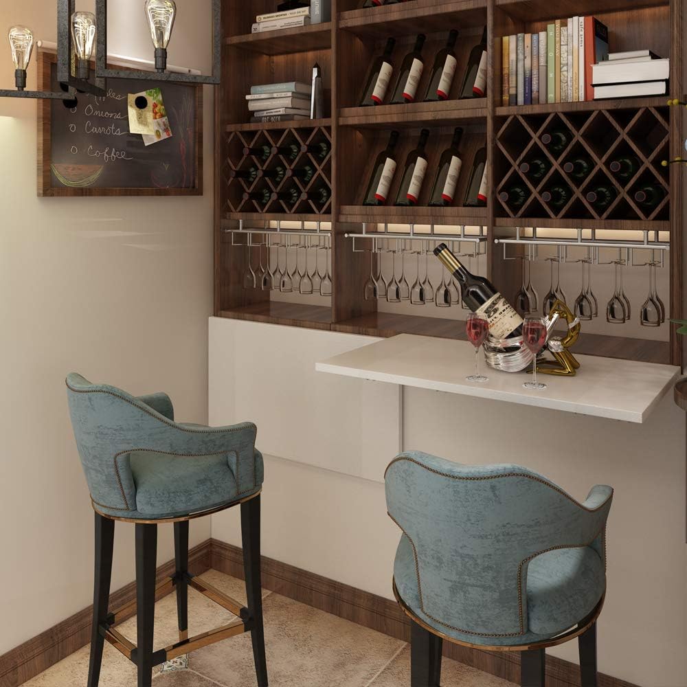 Need Small Fold Down Table Wall Mounted Heavy Duty Small Folding Wall Table Length 30 inches Width 20 inches Perfect Addition to Laundry Room/Home Bar/Kitchen & Dining Room AC15DW(7650)