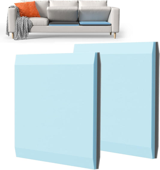Couch Cushion Support for Sagging Cushions 20''x20'', Two in One Sofa Cushion Support to Repair Sagging Seats, Lift Saggy Seats, Extend Couch's Life, Blue & Grey 2PCS