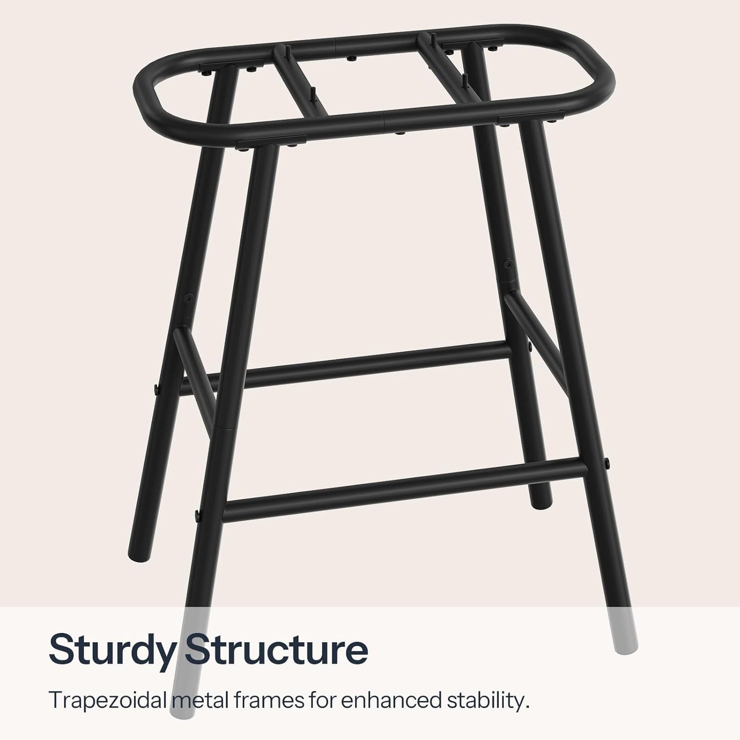 HOOBRO Bar Stools, Set of 2 Bar Chairs, 24” Barstools for Kitchen Counter, PU Upholstered Barstools, Kitchen Stools with Armrest and Footrests, Backless, for Kitchen, Dining Room, Black BB40MDP201