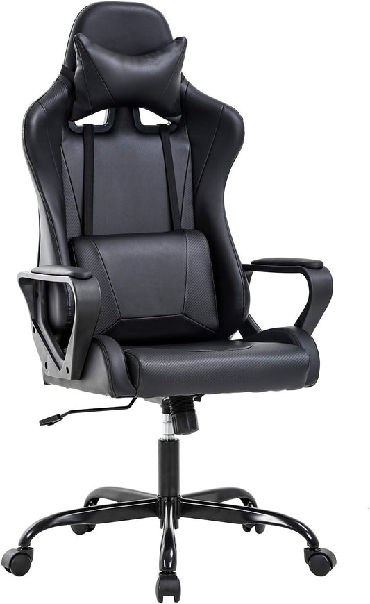 BestOffice Gaming Chair Office Chair Ergonomic Desk Chair Racing Style Gaming Chair with Lumbar Support, Swivel Rolling Base, and Comfortable Padded Seat for Women and Men