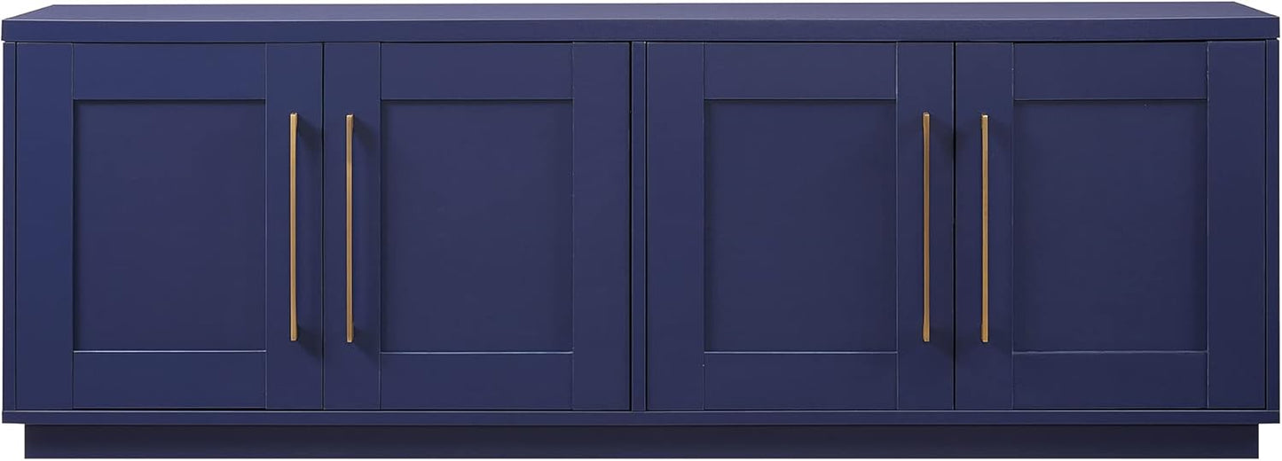Henn&Hart Tillman TV Stand, 68" Wide, Blue