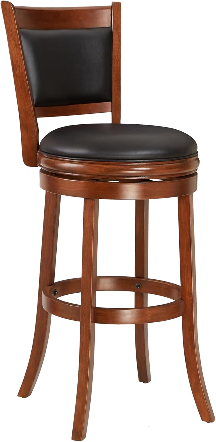 Ball & Cast Swivel Pub Height Barstool 29 Inch Seat Height Cherry Set of 1