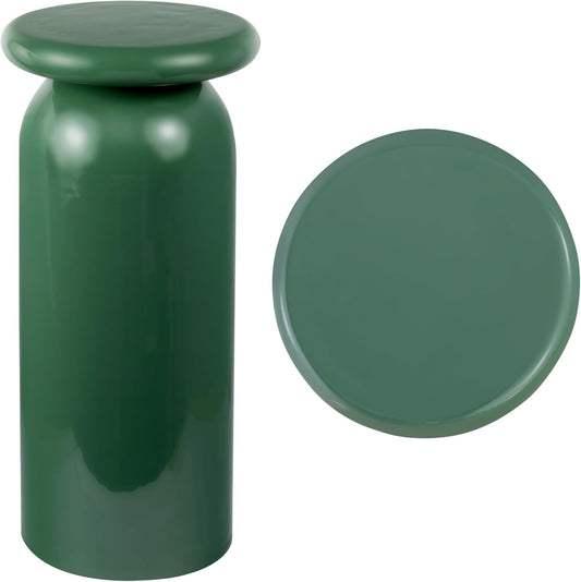 JONATHAN Y END1008A Miles 22.75" Mid-Century Modern Metal Sleek Cylinder Drink Table, Green for Living Room, Bedroom, Office, Bathroom
