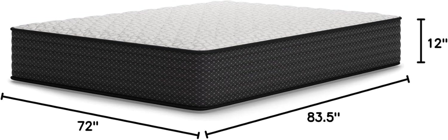 Signature Design by Ashley Limited Edition Firm 12 Inch Hybrid Mattress with Gel Memory Foam and Edge Support for Cool Sleep and Pressure Relief, California King, Fiberglass Free, Mattress In A Box