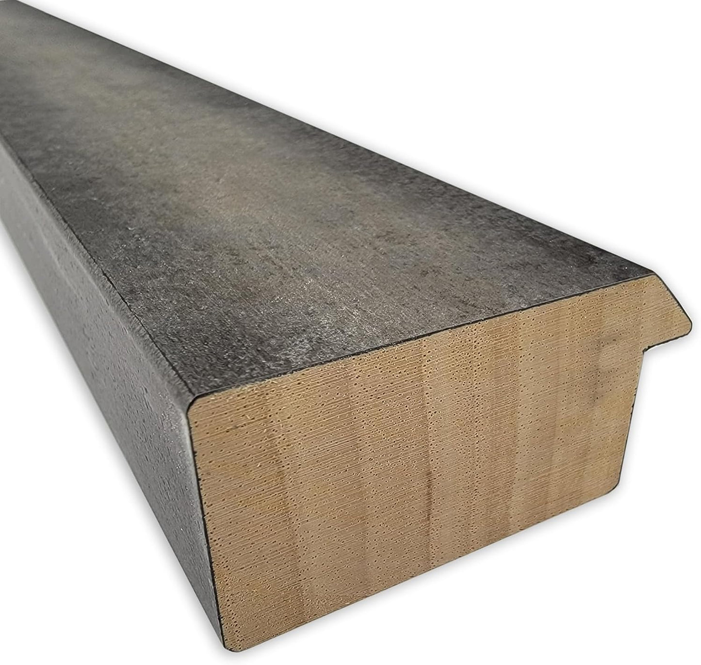 Amanti Art Grey Wall Mirror 35x45 Burnished Concrete Rectangle Bathroom Mirror for Wall Decor Living Room, X-Large Modern Contemporary Wood Frame, Hangs Horizonally and Vertically, Bathroom Decor