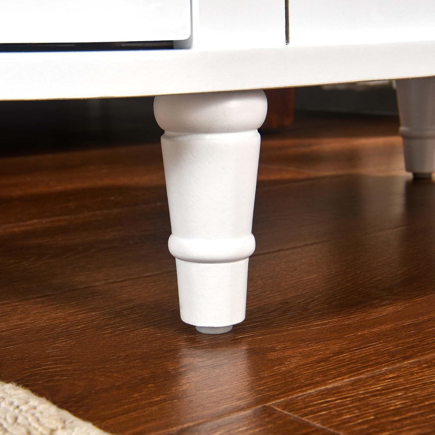 Wood End Table with 2 Drawers and Storage Shelf, Narrow Sofa Side Table for Living Room, Vintage Slim Nightstand Bedside Table for Bedroom, Slim Chair Side Table White BGA508WT