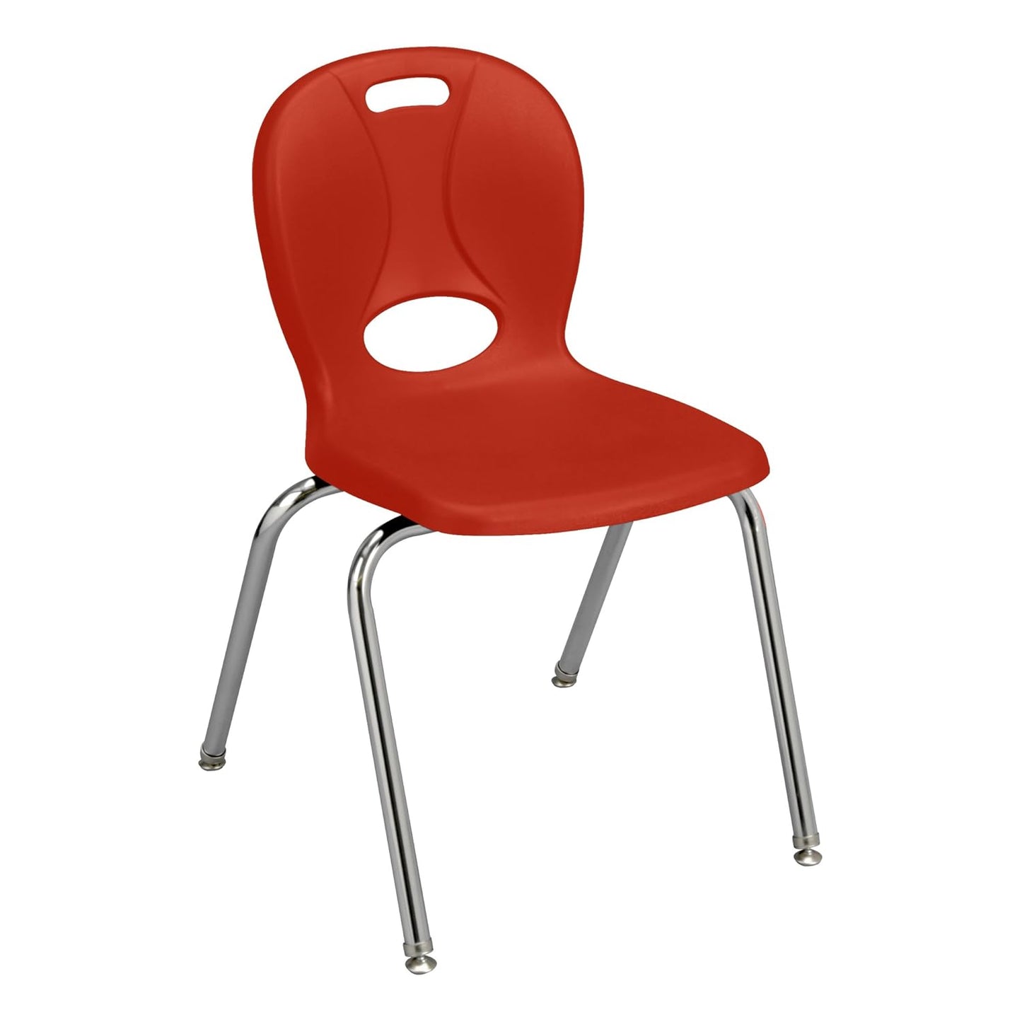 Learniture LNT-118-CSW-RD Learniture Structure Series Stackable School Chairs for Classroom, 18" Seat Height, Red, Pack of 4