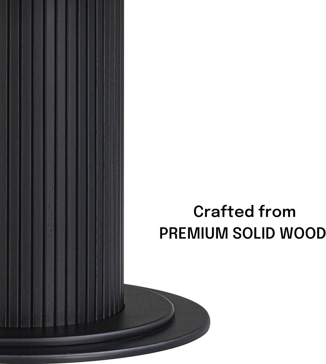 NTC Summit 47 Inch Modern Design, Round Dinner Table for Dining Room, Living Room Furniture, Effortless Assembly, Burnt Black