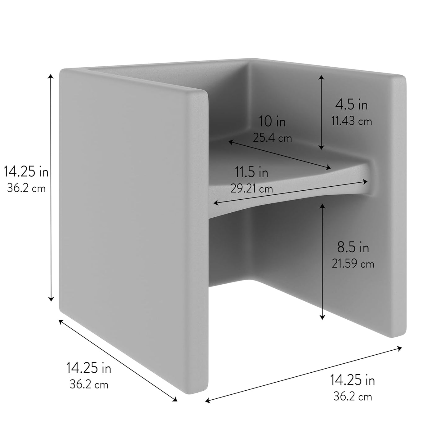 Children's Factory 3-in-1 Cube Chair for Kids, Flexible Seating Classroom Furniture, 1-Pack, Sky Blue