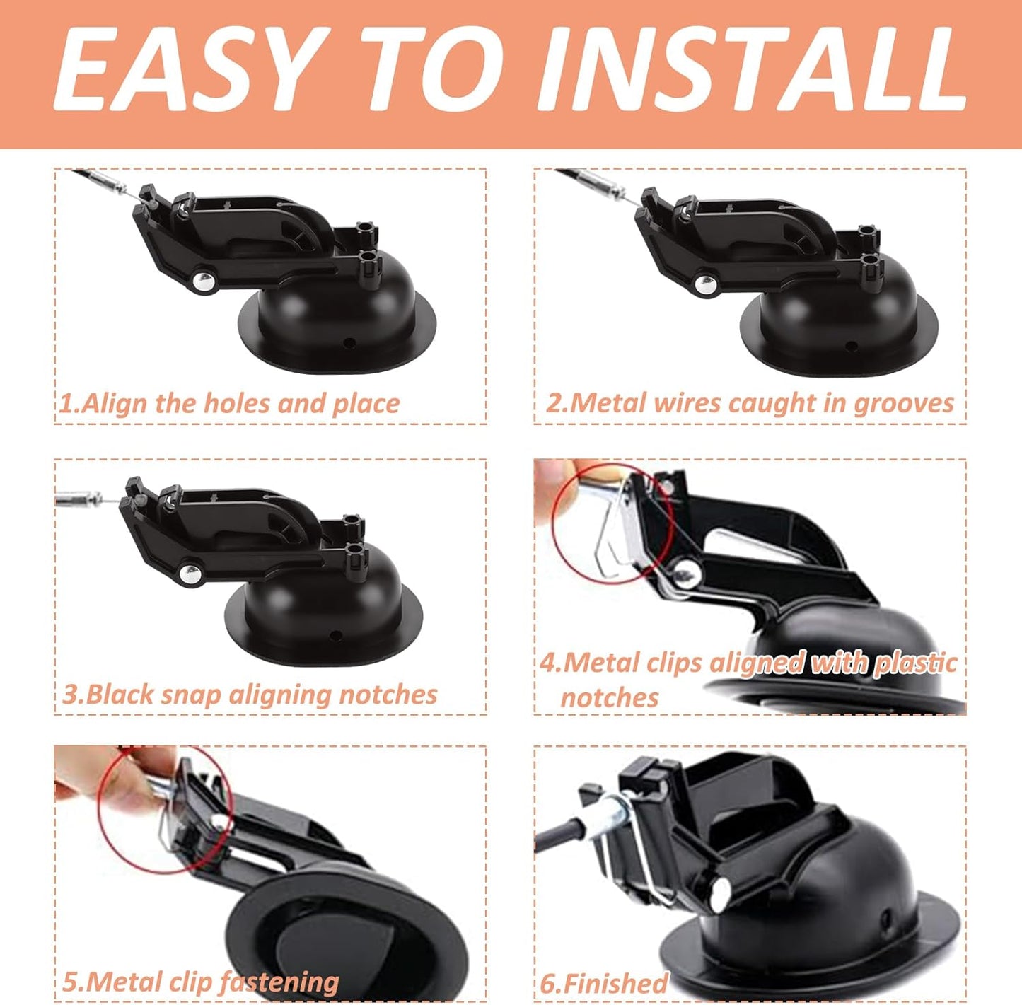 4 Pack Recliner Pull Handle Replacement, 3.5x3 Inch Recliner Replacement Parts with Cable, Fits Ashley Lazy Boy and Most Recliner Brands Couch Sofa Chair Furniture