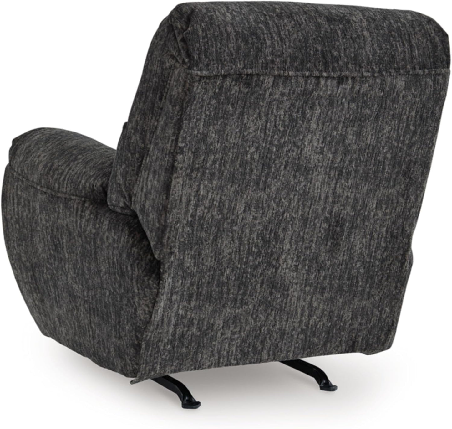 Signature Design by Ashley Rampant Casual Manual Rocker Recliner with Pillow-Top Arms, Gray