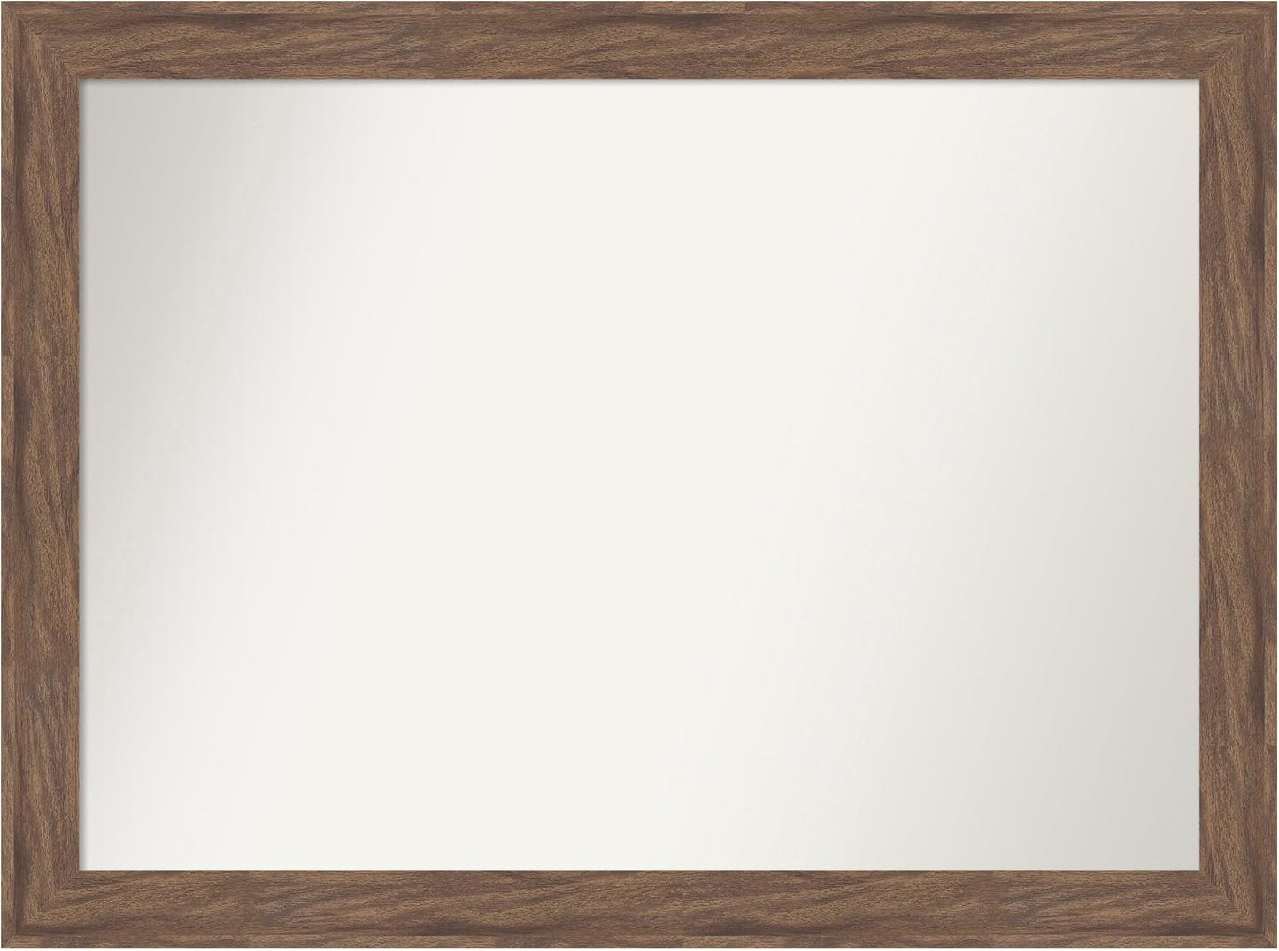 Amanti Art Brown Bathroom Mirror for Over Sink, 32x43 Pia Medium Brown Rectangle Vanity Mirror, X-Large Casual Frame, Hangs Horizonally and Vertically, Bathroom Wall Decor, Non-Beveled Edge