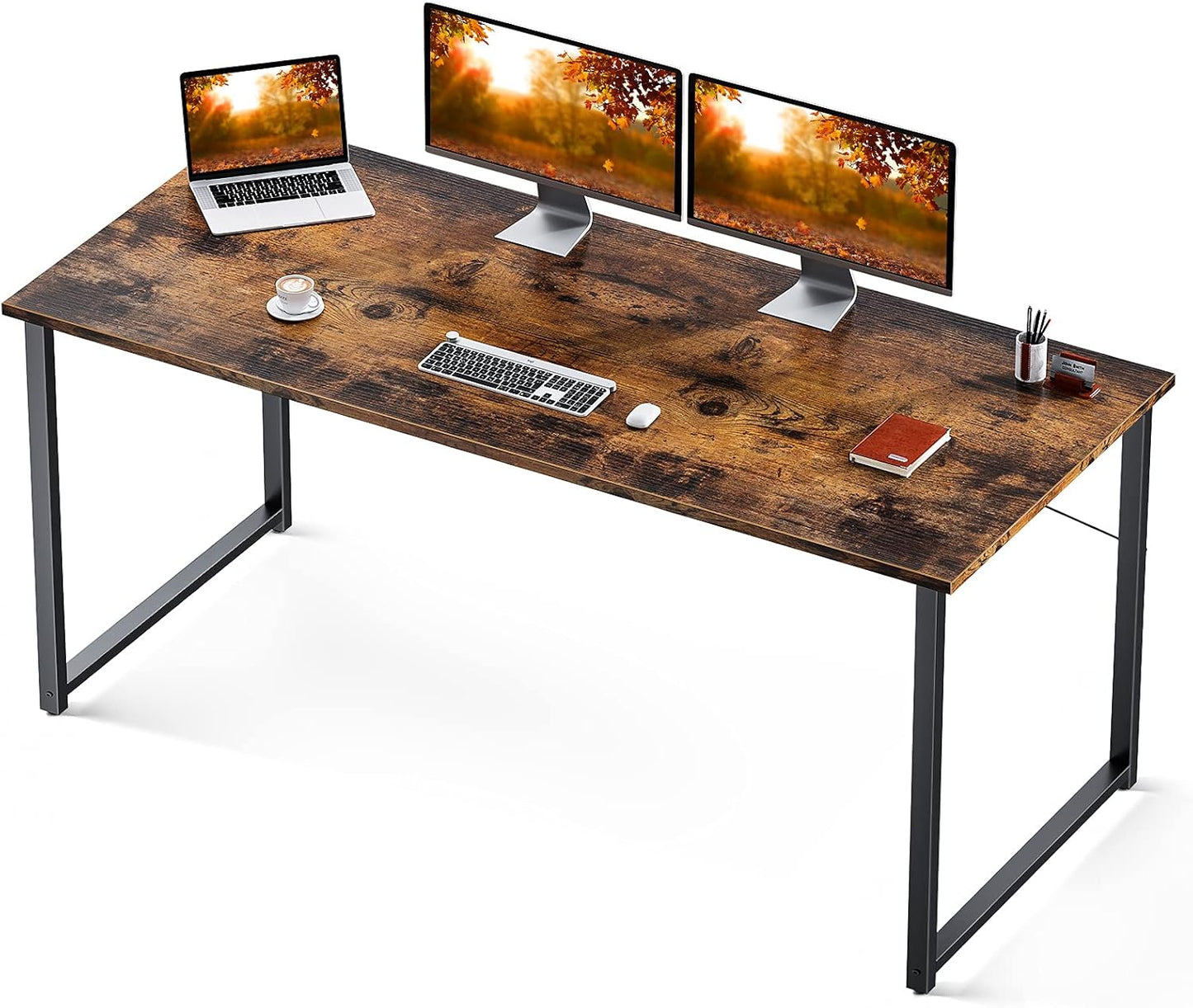 Coleshome 63 Inches Computer Desk, Modern Desk for Home Office, Vintage