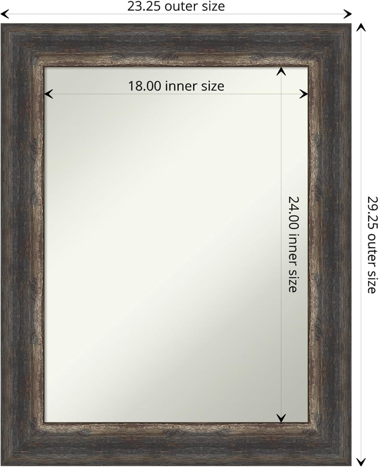 Amanti Art Bronze Bathroom Mirror for Over Sink, 32x26 Ballroom Bronze Rectangle Vanity Mirror, Medium Traditional Frame, Hangs Horizonally and Vertically, Bathroom Wall Decor, Non-Beveled Edge