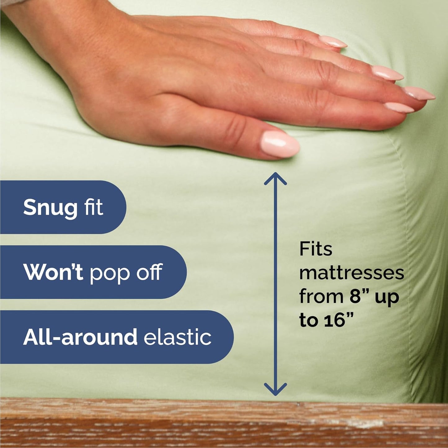 Queen Size 4 Piece Sheet Set - Comfy Breathable & Cooling Bed Sheets Set - Hotel Luxury Bedding for Women, Men, Kids, Teens, Boys & Girls - Deep Pockets and Wrinkle Free - Oeko-Tex - Light Sage Green