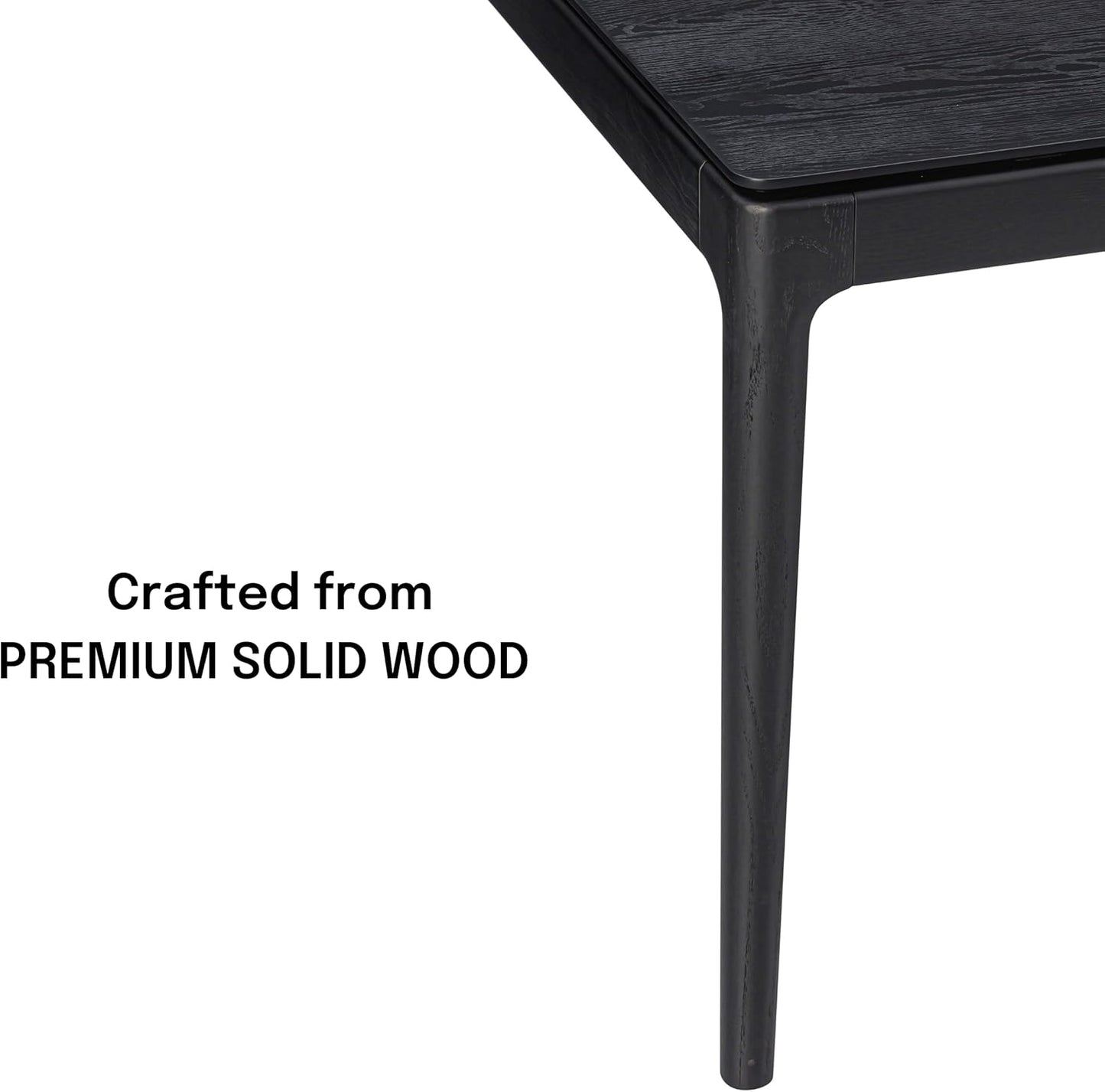 NTC Mingle 71 Inch Modern Design, Rectangular Dinner Table for Dining Room, Living Room Furniture, Effortless Assembly, Burnt Black