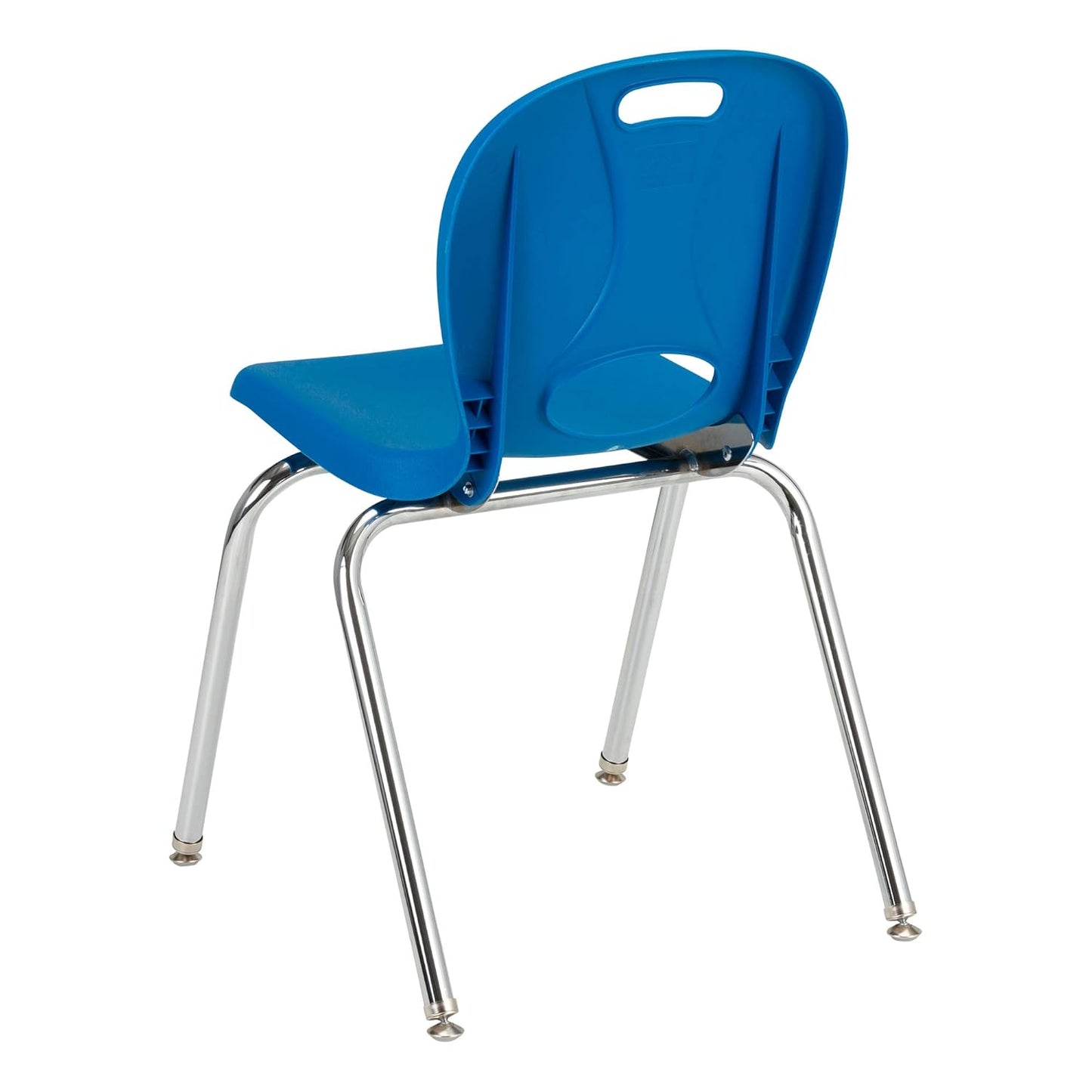 Learniture Structure Series Stacking School Chairs with Contoured Seats, Heavy-Duty Plastic Stacking Classroom Chairs, 18"H, Set of 4