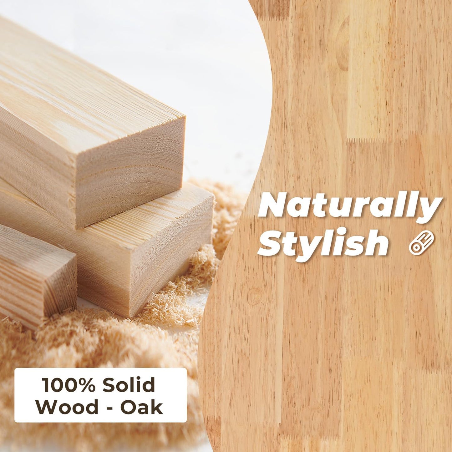 DELAVIN 29.5" Solid Wood Dining Table, Square Kitchen Desk, Modern Dining Table, Cafe Table for Living Room Dining Room, Easy Assembly, Natural