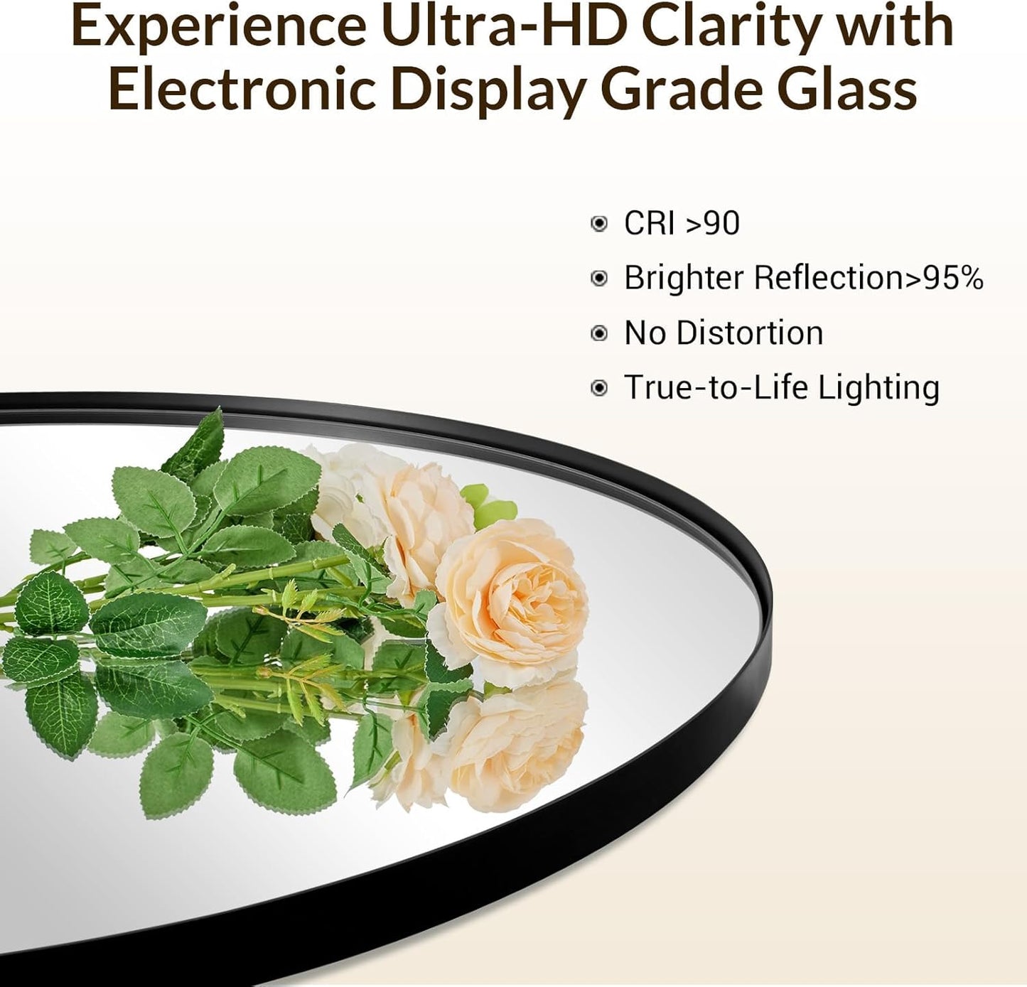 ANDY STAR Oval Bathroom Mirrors, 30x48’’ Double Vanity Mirror, Black Oval Mirrors for Bathroom, Stainless Steel Framed, 1’’ Deep Wall Mounted Vertical/Horizontal